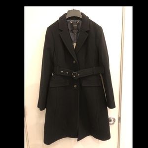 J Crew Belted lady day topcoat in Italian double-cloth wool in Black (NWT)